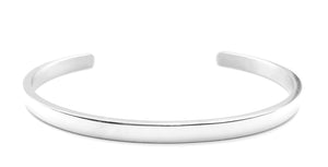 Open Bangle - Silver - 4mm - Lambence 