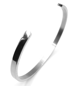 Open Bangle - Silver - 4mm - Lambence 