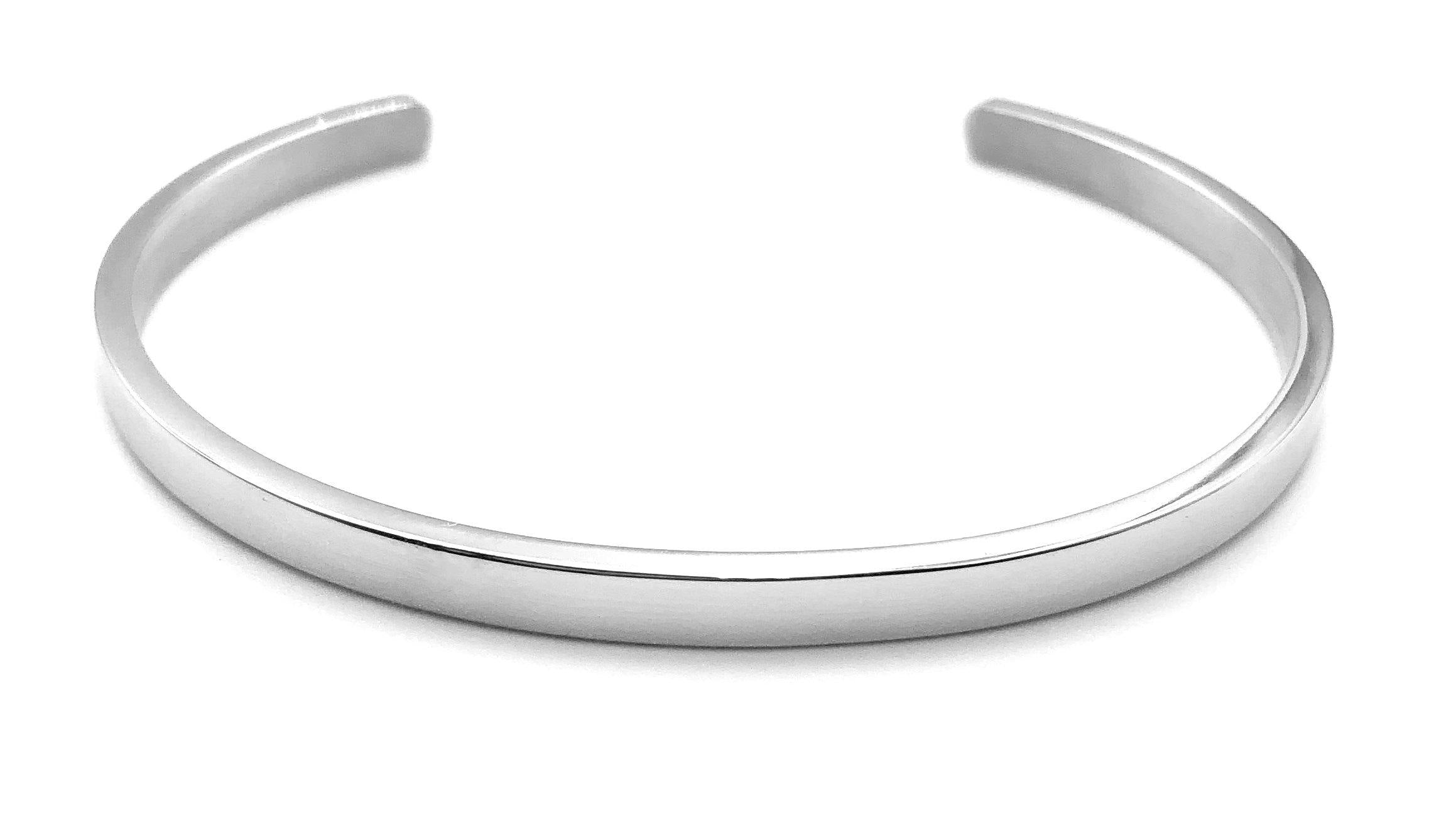 Open Bangle - Silver - 4mm - Lambence 