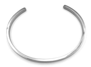Open Bangle - Silver - 4mm - Lambence 