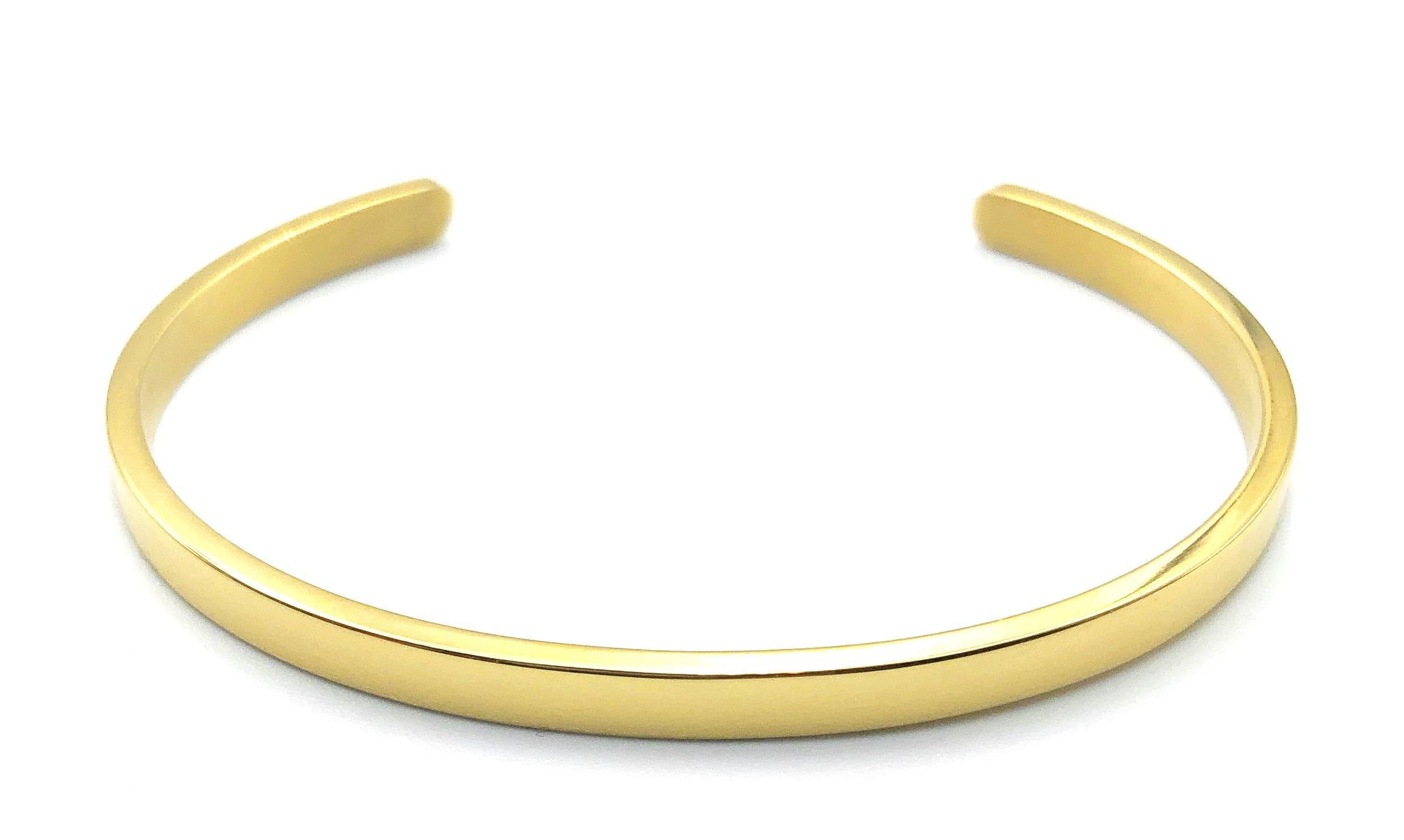 Open Bangle - Gold - 4mm - Lambence 