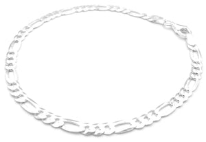 Figaro Bracelet - Sterling Silver - 3.5mm - Lambence 