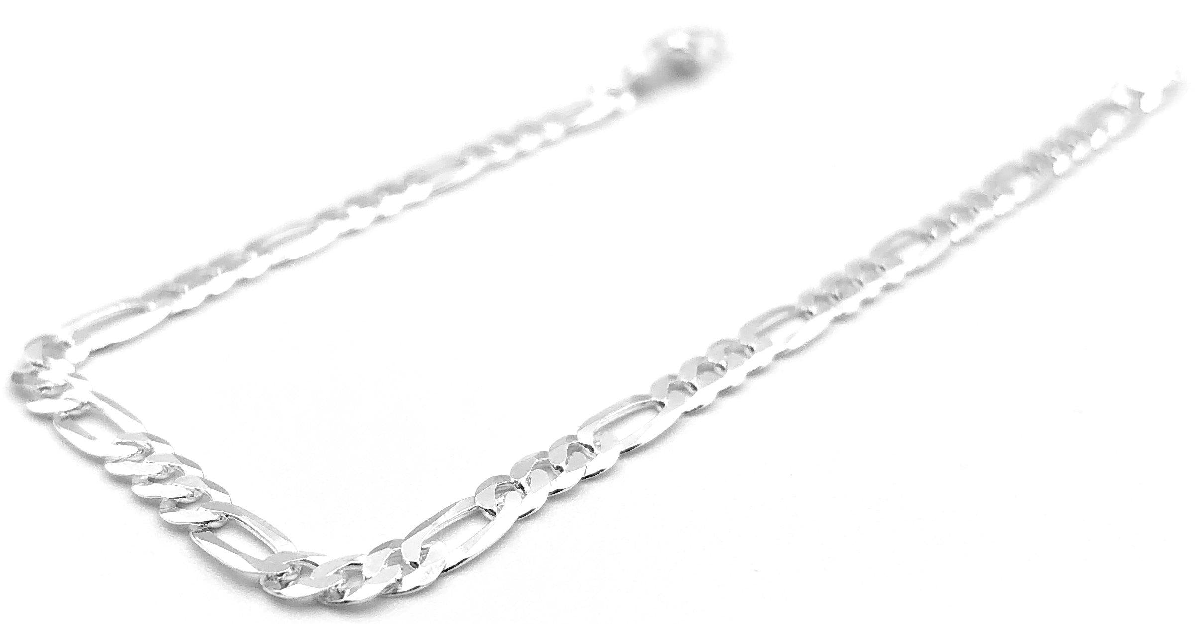 Figaro Bracelet - Sterling Silver - 3.5mm - Lambence 