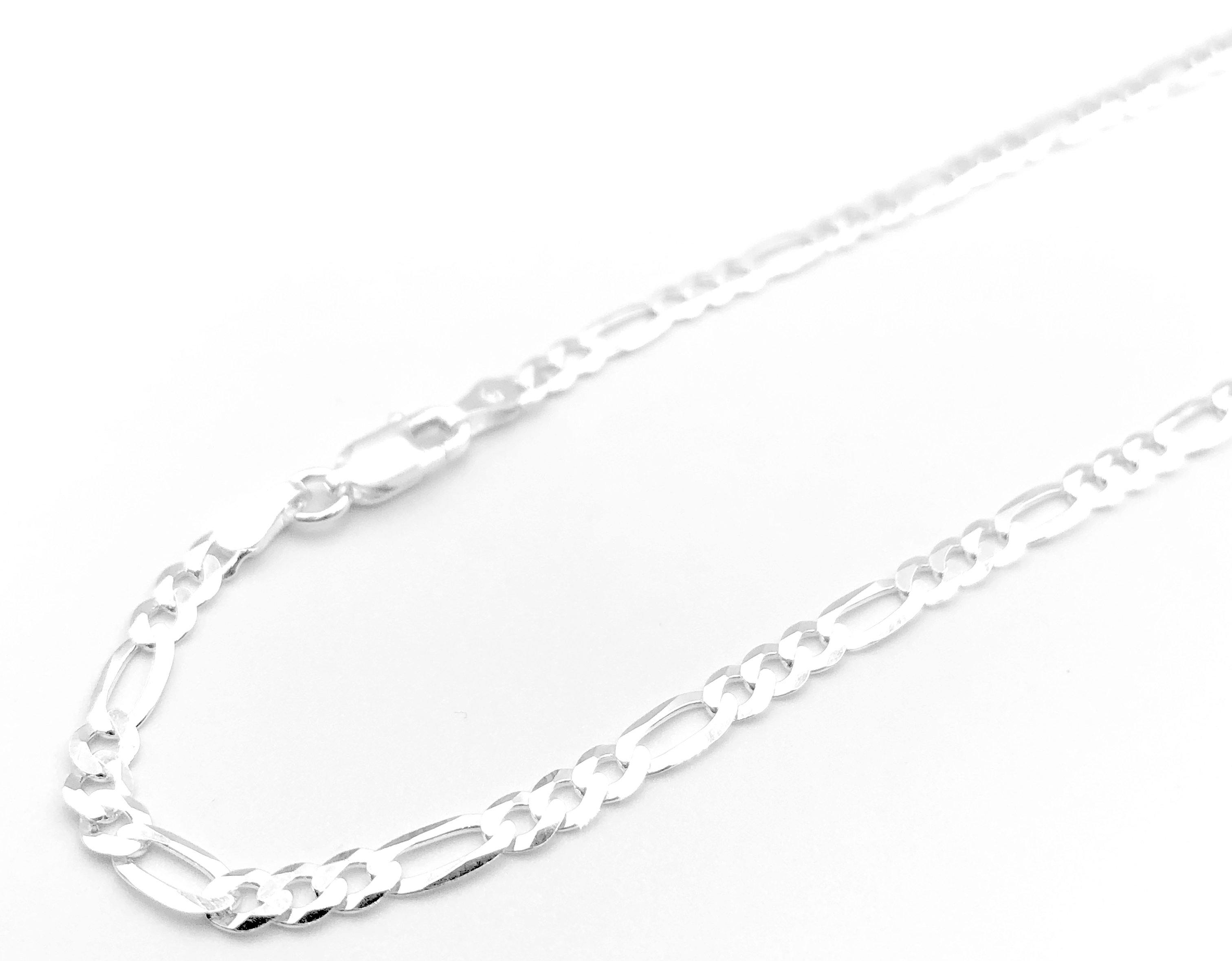 Figaro Chain - Sterling Silver - 3.5mm - Lambence 