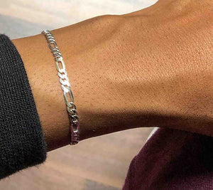 Figaro sterling silver bracelet 3.5mm