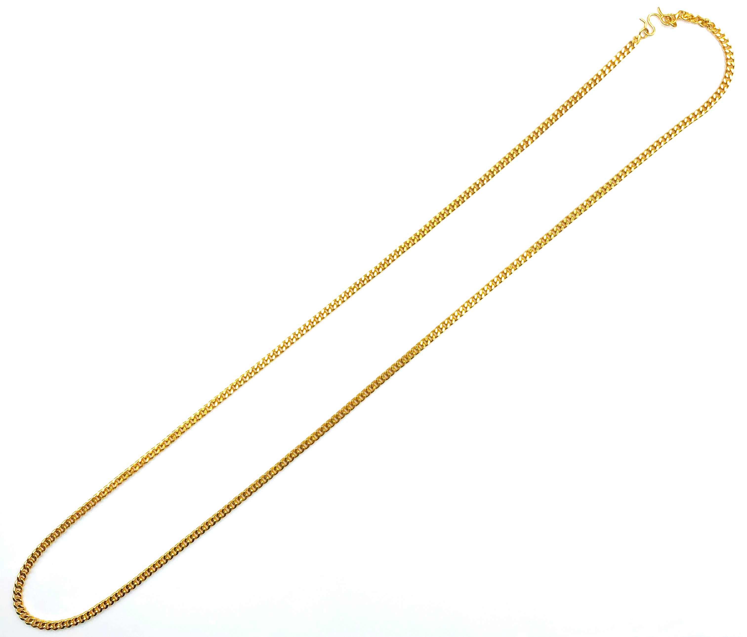 Flat Curb Chain - Gold - 3mm
