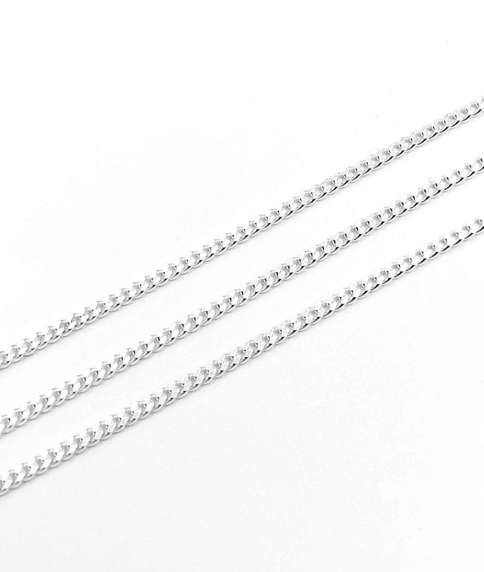 Curb Chain - Sterling Silver - 2mm - Lambence 