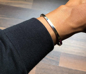 Open Bangle - Silver - 4mm - Lambence 