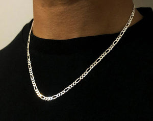 Figaro Chain - Sterling Silver - 3.5mm - Lambence 