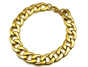 Rounded Curb Bracelet - Gold - 10mm - Lambence 