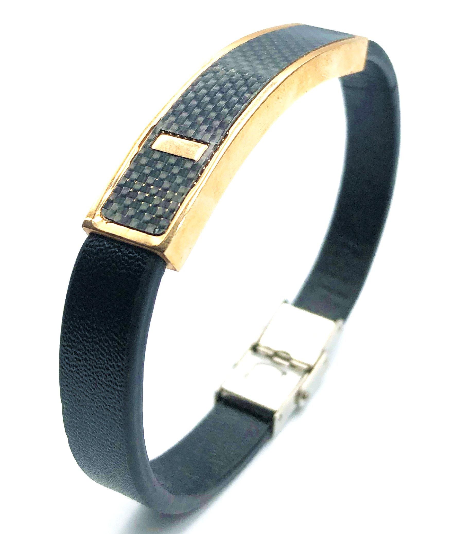 Carbon Fibre ID Bracelet - Lambence 