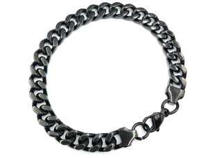 Square Curb Bracelet - Black - Lambence 