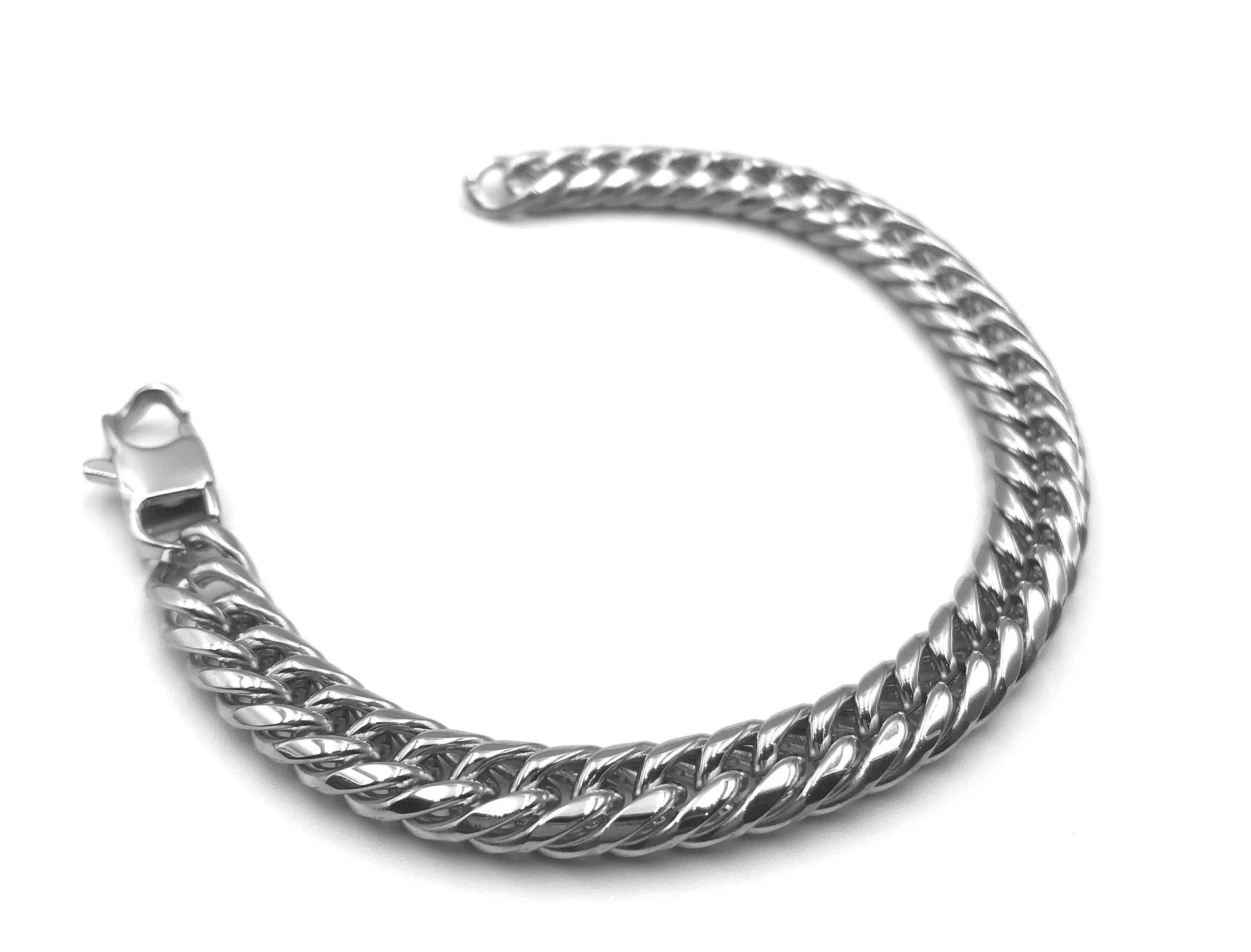 Close Curb Bracelet (Wide) - Silver - 9mm - Lambence 