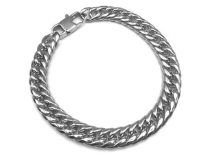 Close Curb Bracelet (Wide) - Silver - 9mm - Lambence 