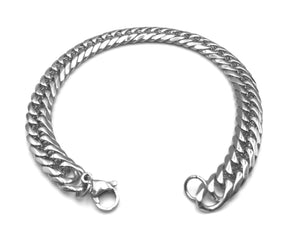 Close Curb Bracelet - Silver -8mm - Lambence 