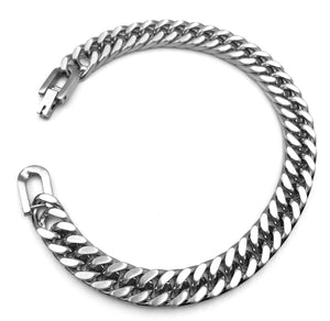 Flat Square Bracelet - Silver Matte - 8mm - Lambence 