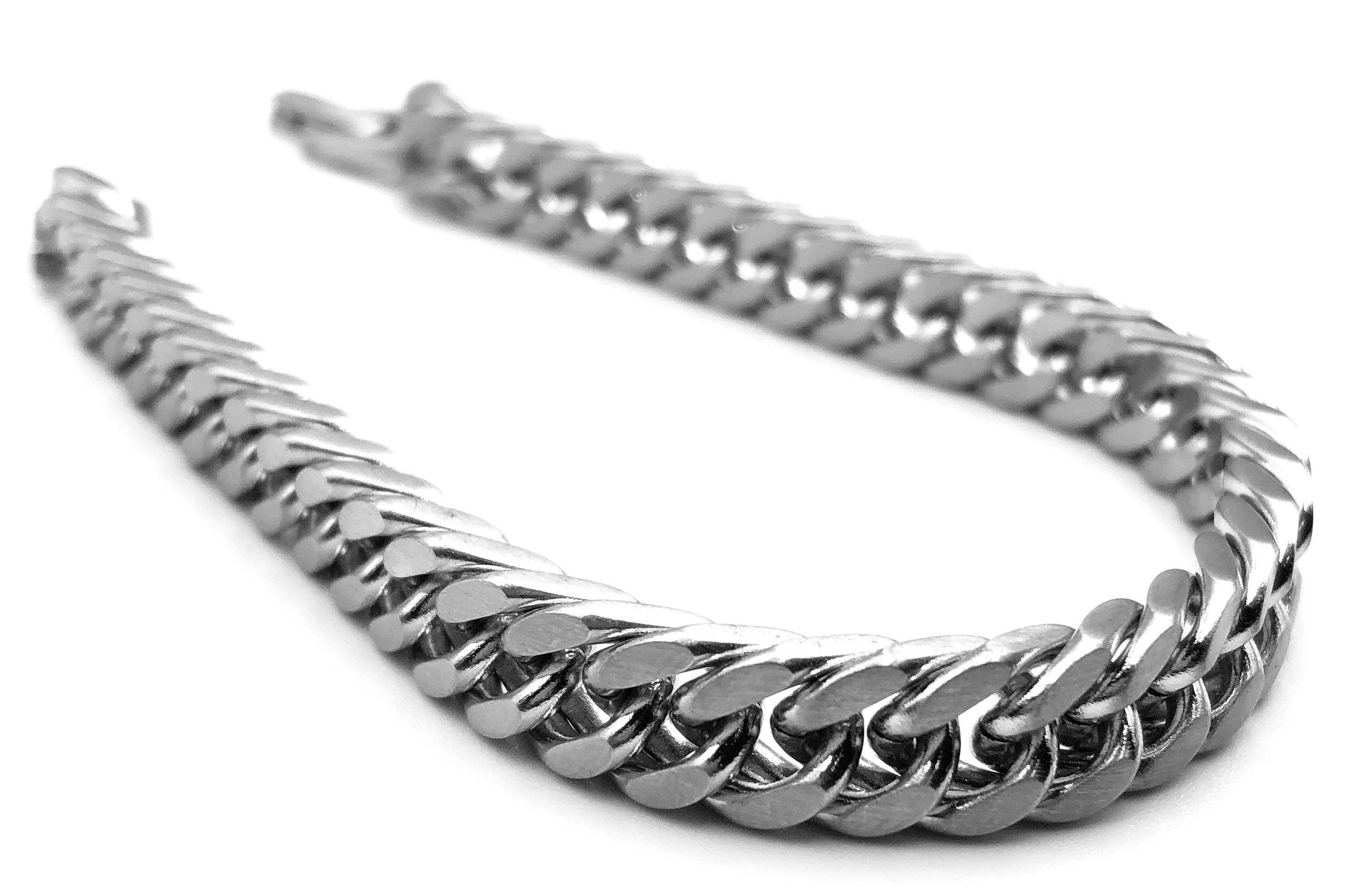 Flat Square Bracelet - Silver Matte - 8mm - Lambence 