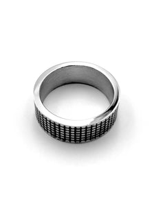 Grid Pattern Ring - Steel - Lambence 