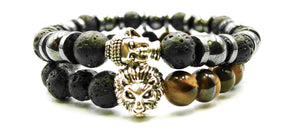 Buddha and Lion Beaded Bracelet - 8mm - Lambence 